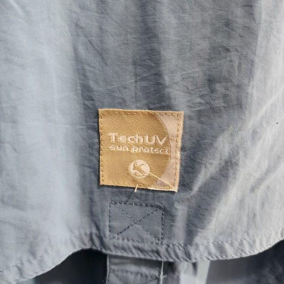 Gander Mountain Blue 2XLT Vented Button Down Fishing LS Shirt UV Sun Protection - Picture 14 of 16